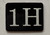 1H Mailbox Number Sign / Locker Number Sign – Rust-Free Aluminum with Adhesive Backing