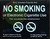NYC Smoke Free Act "No Smoking or Electric Cigarette Use"-for Establishment - Black Rock LINE