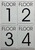 Sign Floor Number set  - 4-Pack Metal Floor s, Aluminum s for First, Second, Third, Fourth Floor  (WHITE )