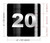 Apartment number sign - UNIT NUMBER SIGN (BLACK, SIZE 4x4 inch, DOUBLE SIDED TAPE) -Broadway Line (APT 20)