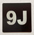 Signage Apartment number 9J  - UNIT NUMBER 9J /SUITE 9J  (BLACK, DOUBLE SIDED TAPE) -Broadway Line