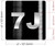 Signage Apartment number 7J  - UNIT NUMBER 7J /SUITE 7J  (BLACK, DOUBLE SIDED TAPE) -Broadway Line