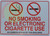 NO SMOKING OR ELECTRONIC CIGARETTE USE IN COMMON AREA SIGN (7x10,White/RED,Aluminum)