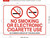 NO SMOKING OR ELECTRONIC CIGARETTE USE IN COMMON AREA SIGN (7x10,White/RED,Aluminum)