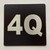 Signage Apartment number 4q  - UNIT NUMBER 4q /SUITE 4Q  (BLACK, DOUBLE SIDED TAPE) -Broadway Line