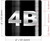 Signage Apartment number 4B  - UNIT NUMBER 4B /SUITE 4B  (BLACK, DOUBLE SIDED TAPE) -Broadway Line