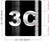Sign Apartment number 3C  - UNIT NUMBER 3C /SUITE 3C  (BLACK, DOUBLE SIDED TAPE) -Broadway Line