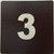 Signage Apartment number 3  - UNIT NUMBER 3 /SUITE 3  (BLACK, DOUBLE SIDED TAPE) -Broadway Line