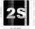Signage Apartment number 2S  - UNIT NUMBER 2S /SUITE 2S  (BLACK, DOUBLE SIDED TAPE) -Broadway Line