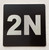 Sign Apartment number 2N  - UNIT NUMBER 2N /SUITE 2N  (BLACK, DOUBLE SIDED TAPE) -Broadway Line