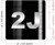 Signage Apartment number 2J  - UNIT NUMBER 2J /SUITE 2J  (BLACK, DOUBLE SIDED TAPE) -Broadway Line