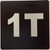Signage Apartment number 1T  - UNIT NUMBER 1T /SUITE 1T  (BLACK, DOUBLE SIDED TAPE) -Broadway Line