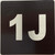 Signage Apartment number 1J  - UNIT NUMBER 1J /SUITE 1J  (BLACK, DOUBLE SIDED TAPE) -Broadway Line