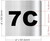 Sign Apartment number 7C  - UNIT NUMBER 7C  (SILVER, DOUBLE SIDED TAPE) -Broadway Line