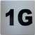 Signage Apartment number 1G  - UNIT NUMBER 1G  (SILVER, DOUBLE SIDED TAPE) -Broadway Line