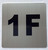 Signage Apartment number 1F  - UNIT NUMBER 1F  (SILVER, DOUBLE SIDED TAPE) -Broadway Line