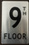 9TH Floor Sign