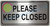 2-Pack Please Keep Close s (Brush  Aluminium , Double Sided Tape)