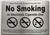 NYC NO SMOKING OR ELECTRONIC CIGARETTES SIGN (SILVER . 8.5X11 INCH,DOUBLE SIDED TAPE, RUST FREE, ALUMINIUM)-The Poo Line