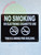 NO Smoking OR Electronic Cigarettes USE This is A Smoke Free Building Sign NYC HPD (Black Background, Aluminum 7X10)