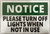 PLEASE TURN OFF THE LIGHTS