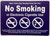 Sign NYC NO SMOKING OR ELECTRONIC CIGARETTES IN COMMAND AREA OF THIS BUILDING  (BLUE, ALUMINIUM MATERIAL,RUST FREE, DOUBLE SIDED TAPE)