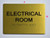 HOTEL ELECTRICAL ROOM SIGN