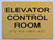 ADA ELEVATOR CONTROL ROOM SIGN