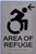 ADA AREA OF REFUGE LEFT SIGN