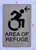 HOTEL ADA AREA OF REFUGE LEFT SIGN