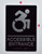 HOTEL ADA ACCESSIBLE ENTRANCE DIRECTIONAL SIGN