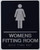 TACTILE HOTEL WOMEN'S FITTING ROOM ACCESSIBLE WITH SYMBOL BRAILLE SIGN