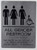 HOTEL DIRECTIONAL SIGN ALL GENDER RESTROOM ACCESSIBLE