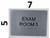 BRAILLE EXAM ROOM 5 SIGN