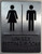 BRAILLE UNISEX FITTING ROOM SIGN