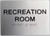 HOTEL DIRECTIONAL SIGN RECREATION ROOM