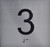 TACTILE HOTEL 3RD FLOOR ELEVATOR JAMB PLATE SIGN