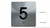 BRAILLE 5TH FLOOR ELEVATOR JAMB PLATE SIGN
