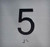 TACTILE HOTEL 5TH FLOOR ELEVATOR JAMB PLATE SIGN