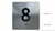 BRAILLE 8TH FLOOR ELEVATOR JAMB PLATE SIGN