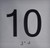 HOTEL 10TH FLOOR ELEVATOR JAMB PLATE SIGN