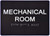 HOTEL MECHANICAL ROOM SIGN