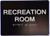 HOTEL RECREATION ROOM SIGN
