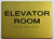 HOTEL ELEVATOR ROOM SIGN