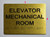 BRAILLE ELEVATOR MECHANICAL ROOM SIGN