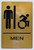 TACTILE HOTEL MEN ACCESSIBLE RESTROOM SIGN