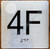 ADA APARTMENT NUMBER 4F SIGN