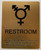 HOTEL DIRECTIONAL SIGN GENDER NEUTRAL RESTROOM WALL