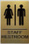 TACTILE HOTEL STAFF RESTROOM SIGN