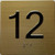 BRAILLE 12TH FLOOR ELEVATOR JAMB PLATE SIGN